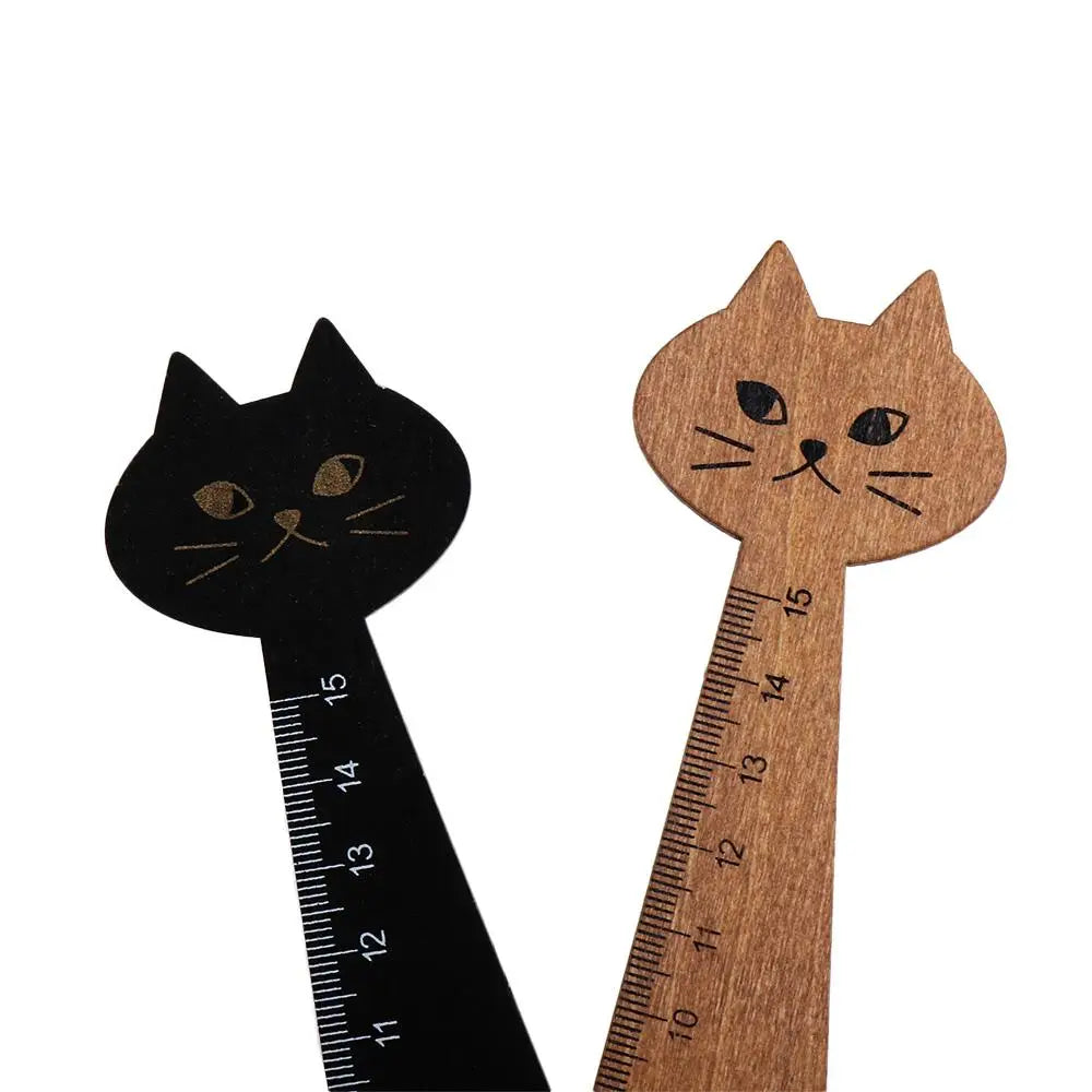 15cm/5.9inch 1PC Cute Household for School Office Home Cartoon Cat Sewing Ruler Student Tools Drawing Ruler Straight Ruler Peaceful Pleasures Health and Wellness