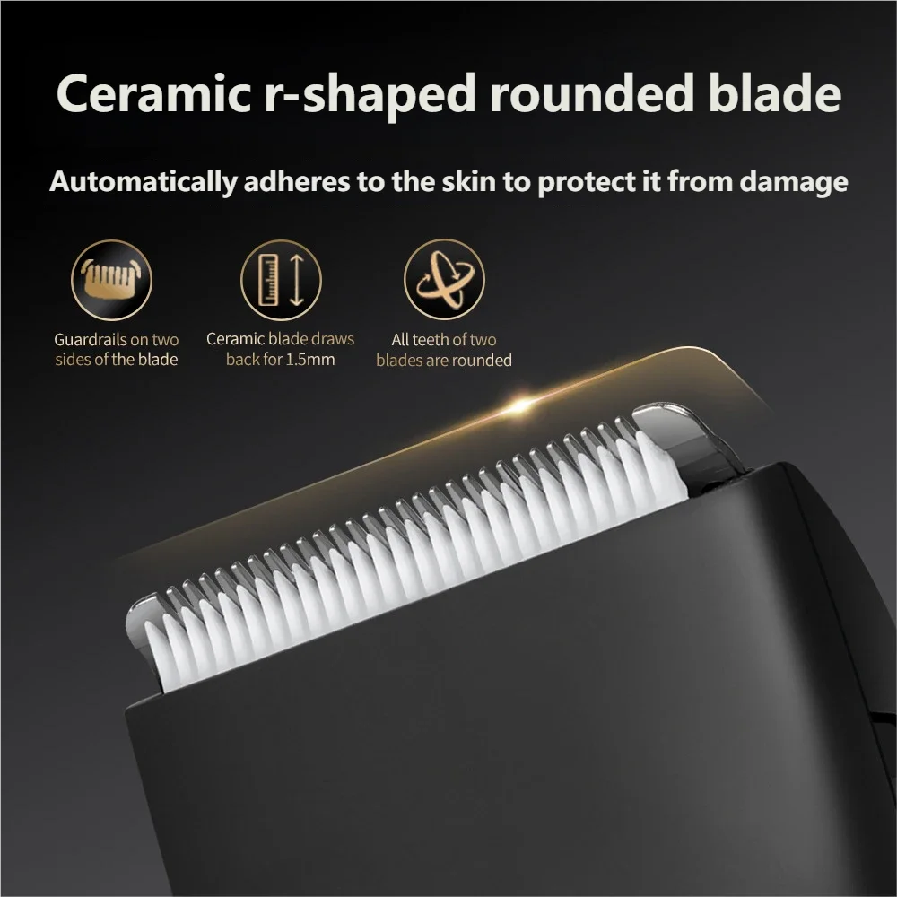 [IPX6] Men's Groin/Body Trimmer w/ SkinSafe - Foil Blades & Precision, Rechargeable Ball Shaver for Sensitive Skin Peaceful Pleasures Health and Wellness