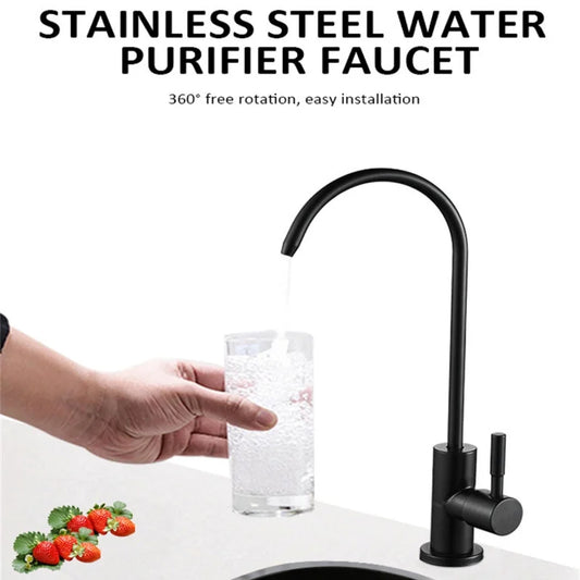 304 Stainless Steel Kitchen Faucet | 360° Swivel Single Handle Kitchen Faucet Oasis Select