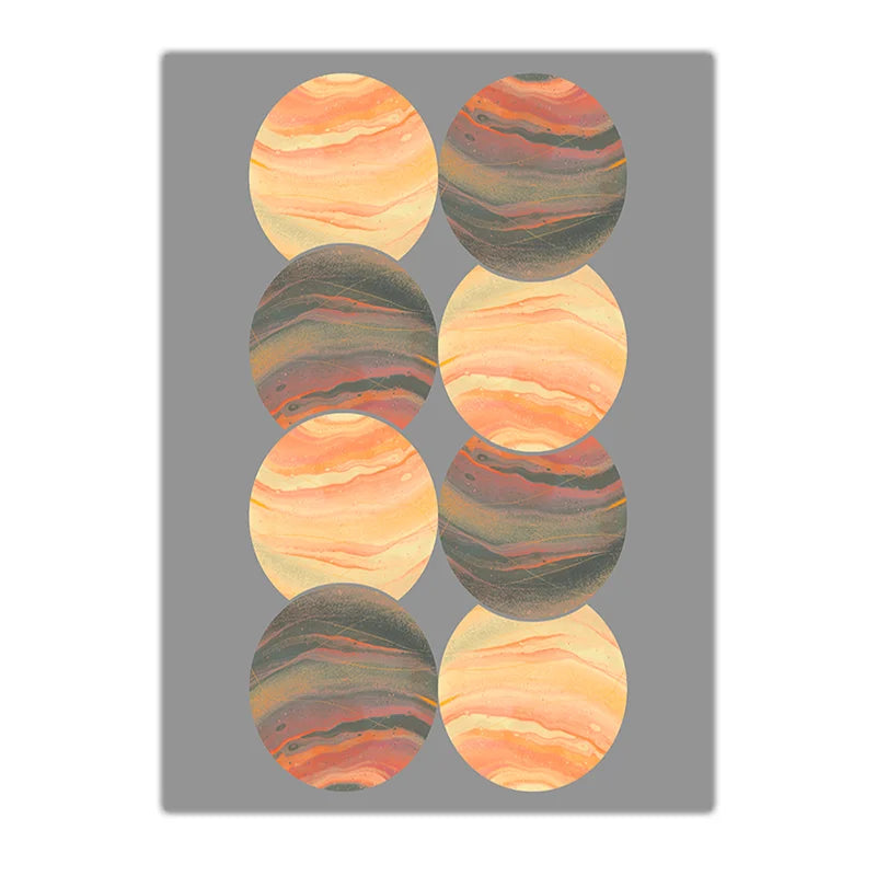 Abstract Circular Texture Canvas Wall Art | Modern Poster Print Canvas Wall Art Peaceful Pleasures Health and Wellness 02 50x70cm NoFrame China Mainland