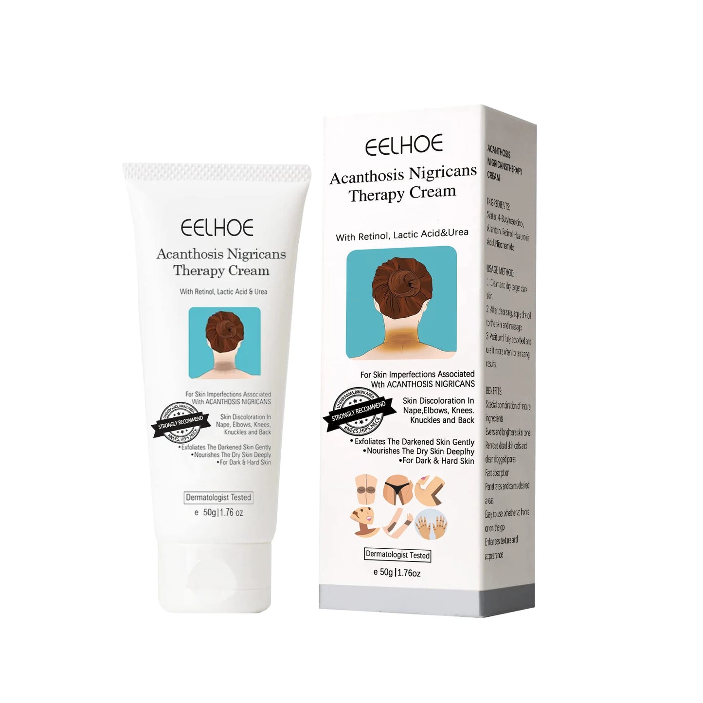 EELHOE Brightening Body Cream for Dark Spots, Neck & Underarms