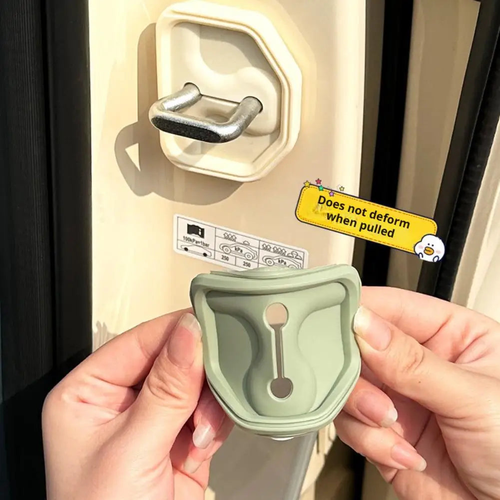 4Pcs Silicone Car Door Lock Cover Pad Anti Vibration Shock Absorber Door Lock Buckle Protector Anti-Collision Soundproof Damper Peaceful Pleasures Health and Wellness