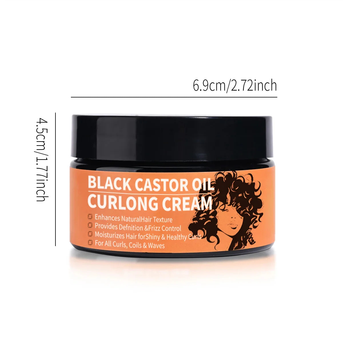 Black Castor Oil Curl Defining Cream – Anti-Frizz & Hydrating