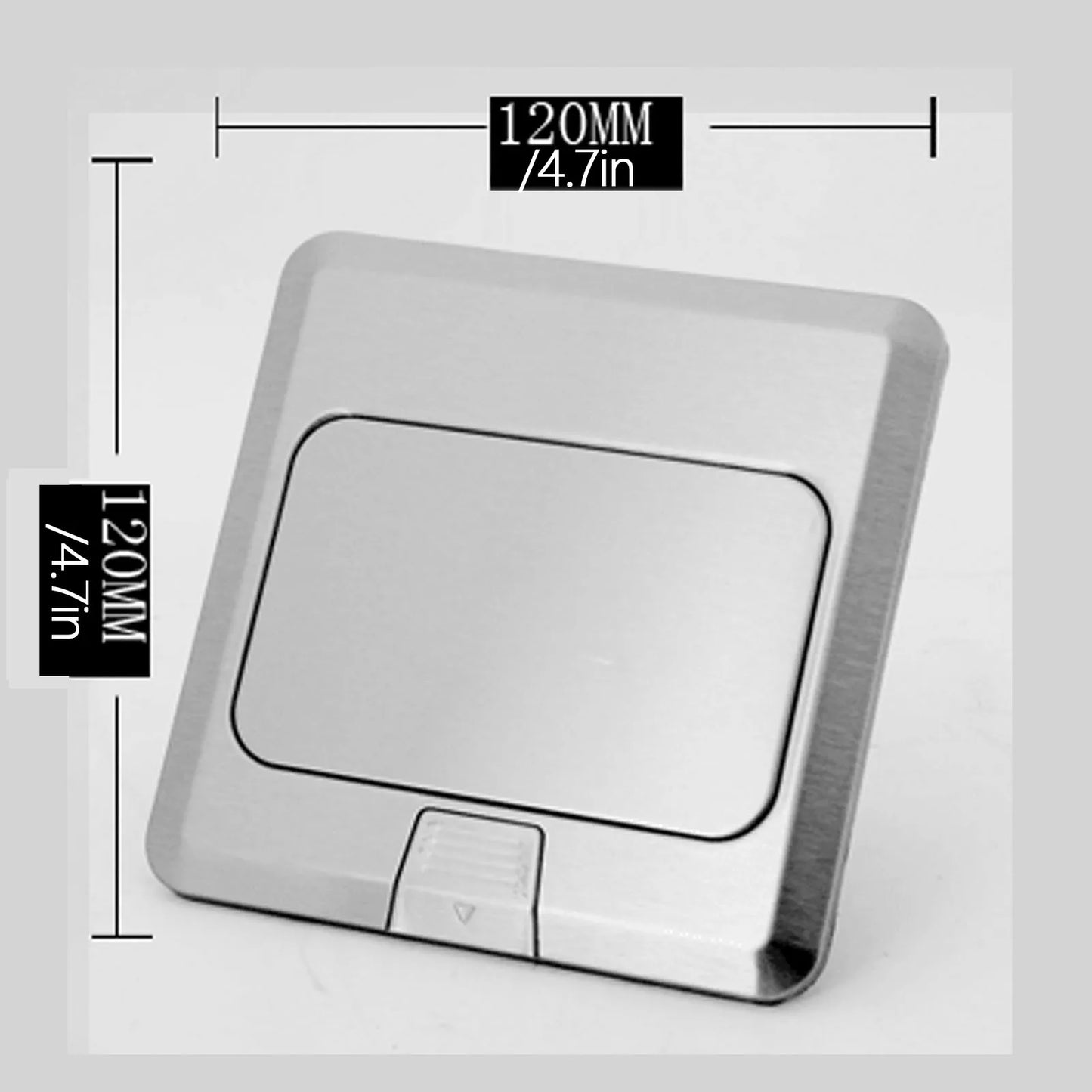 Ground Socket Accessories Ground Plug Socket Standard Stainless Steel Embedded Floor Outlet Box with Intall Tool AC Peaceful Pleasures Health and Wellness
