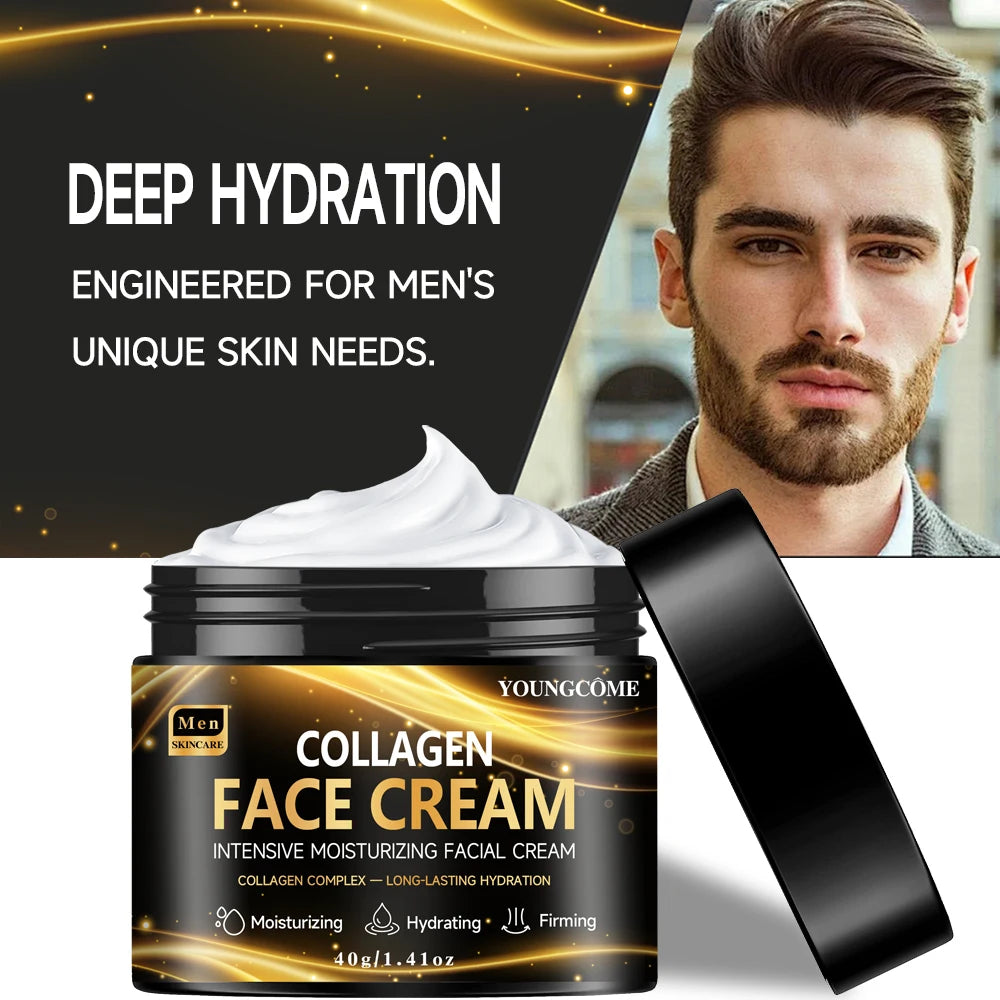 Men's Collagen Moisturizer – Hyaluronic Acid Anti-Wrinkle Cream Men's Face Moisturizer Peaceful Pleasures Health and Wellness