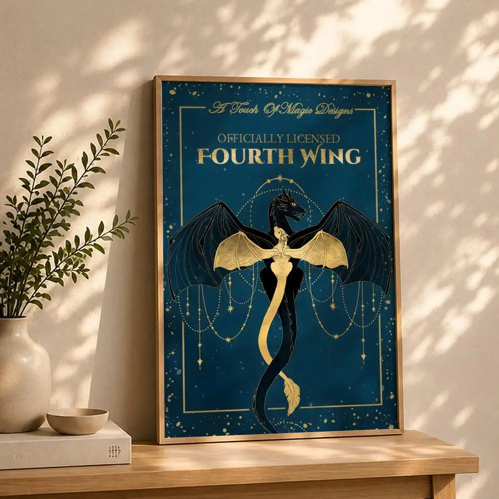 Fourth Wing HD Wall Poster – Self-Adhesive Waterproof Art Wall Art Poster Peaceful Pleasures Health and Wellness White6 15X20cmNoframe