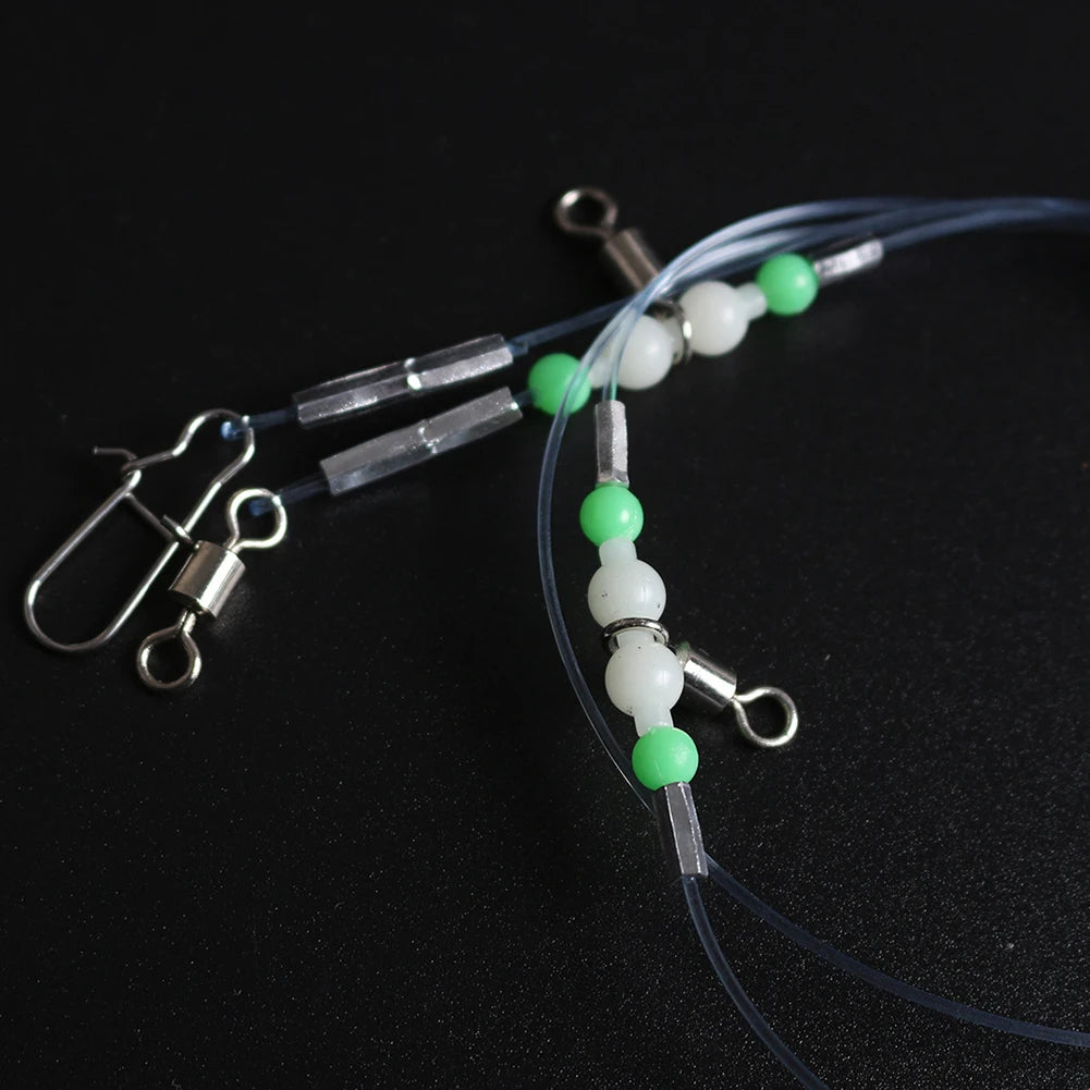 Night Glow Fishing Leaders – Luminous Swivel Snaps Saltwater & Freshwater Peaceful Pleasures Health and Wellness