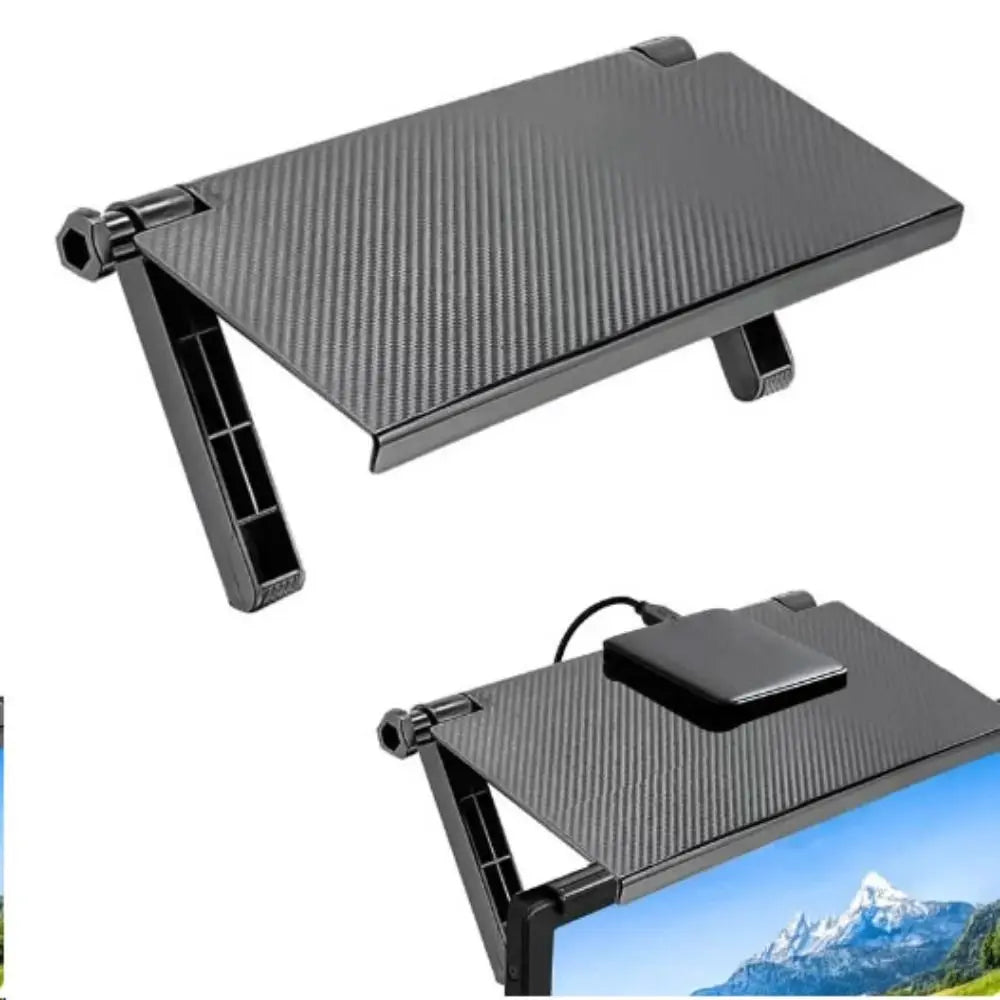 Adjustable Plastic TV Top Storage Shelf & Organizer Rack