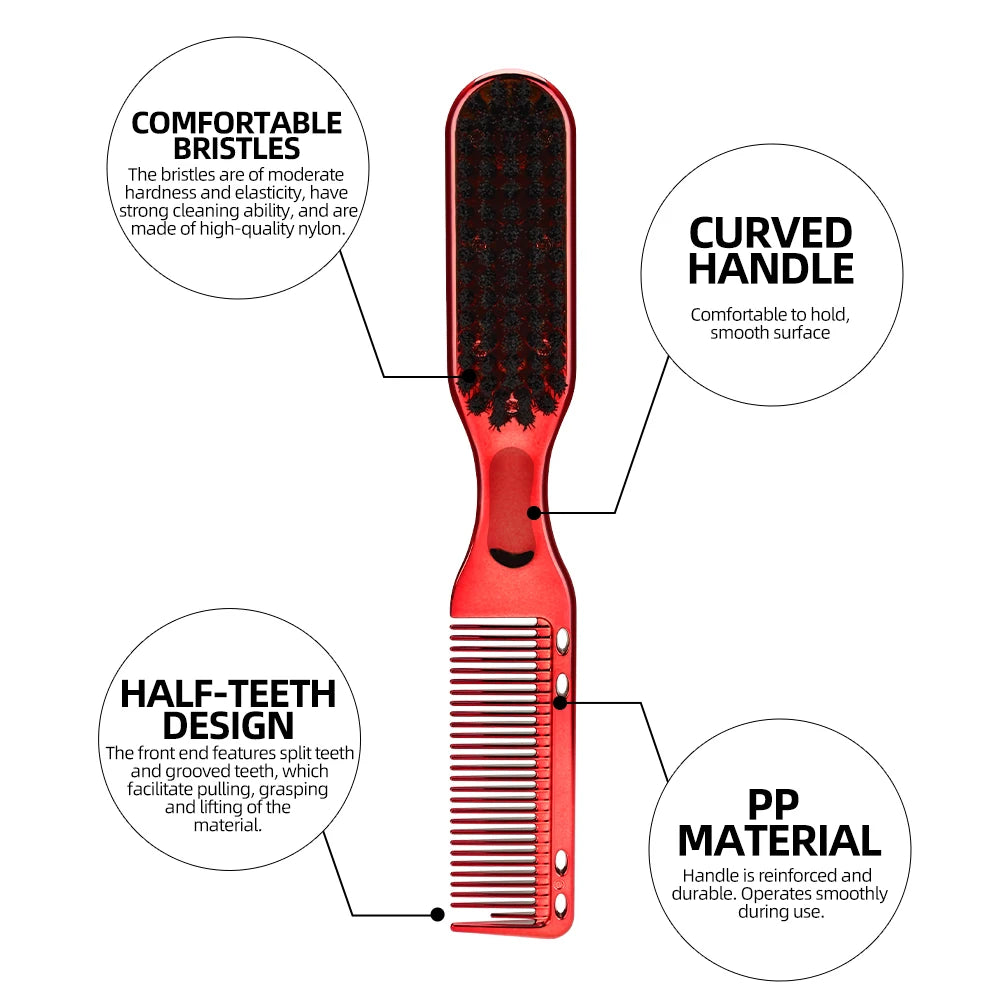 Salon Barber Beard Comb Two-sided Men's Shaving Brush Beard Brushes Salon Hairdressing Hair Styling Tool High-Qualit Peaceful Pleasures Health and Wellness