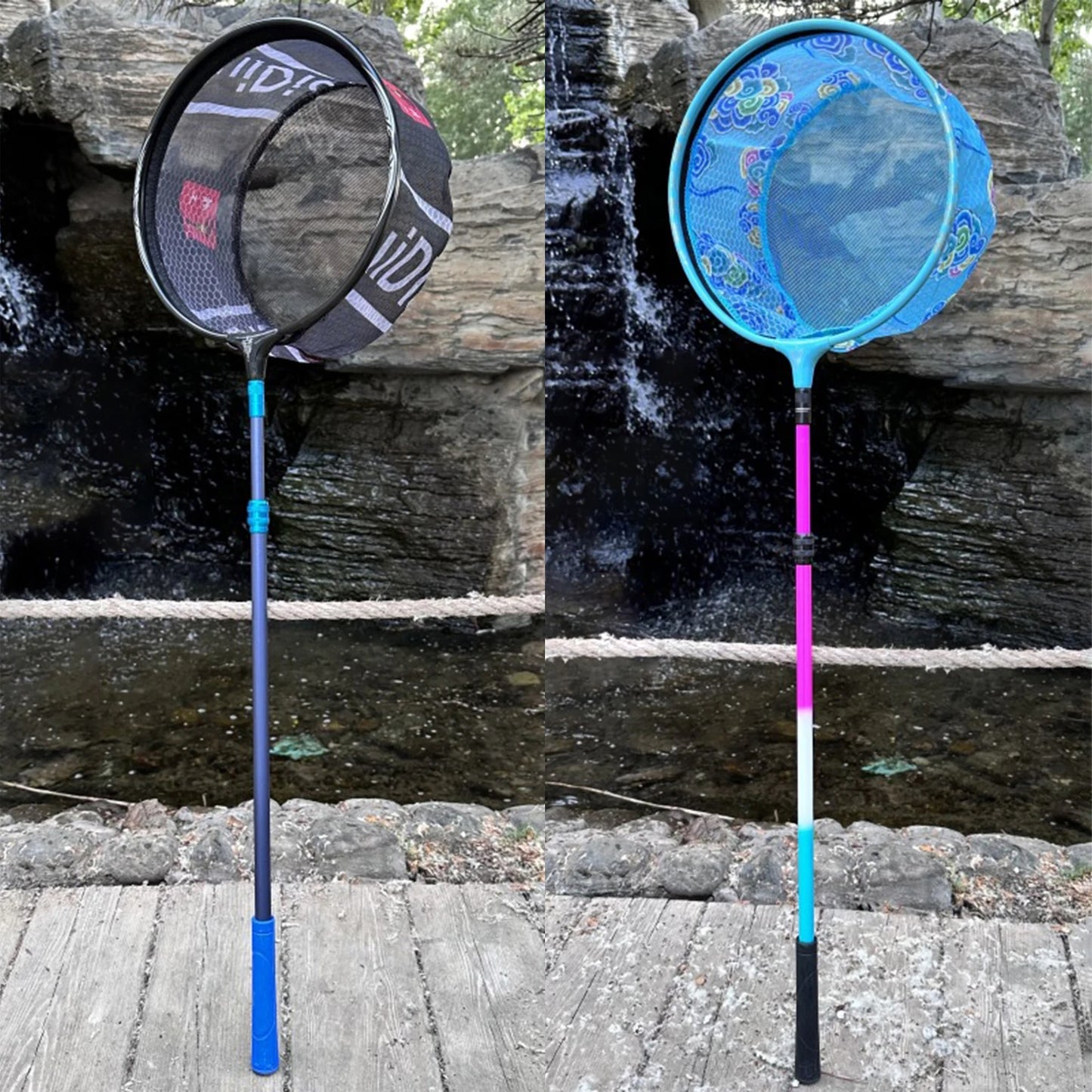 Portable Fishing Landing Net Convenient to Operate Powerful Design Outdoor Tools Suitable for Fishing on Boat River Peaceful Pleasures Health and Wellness