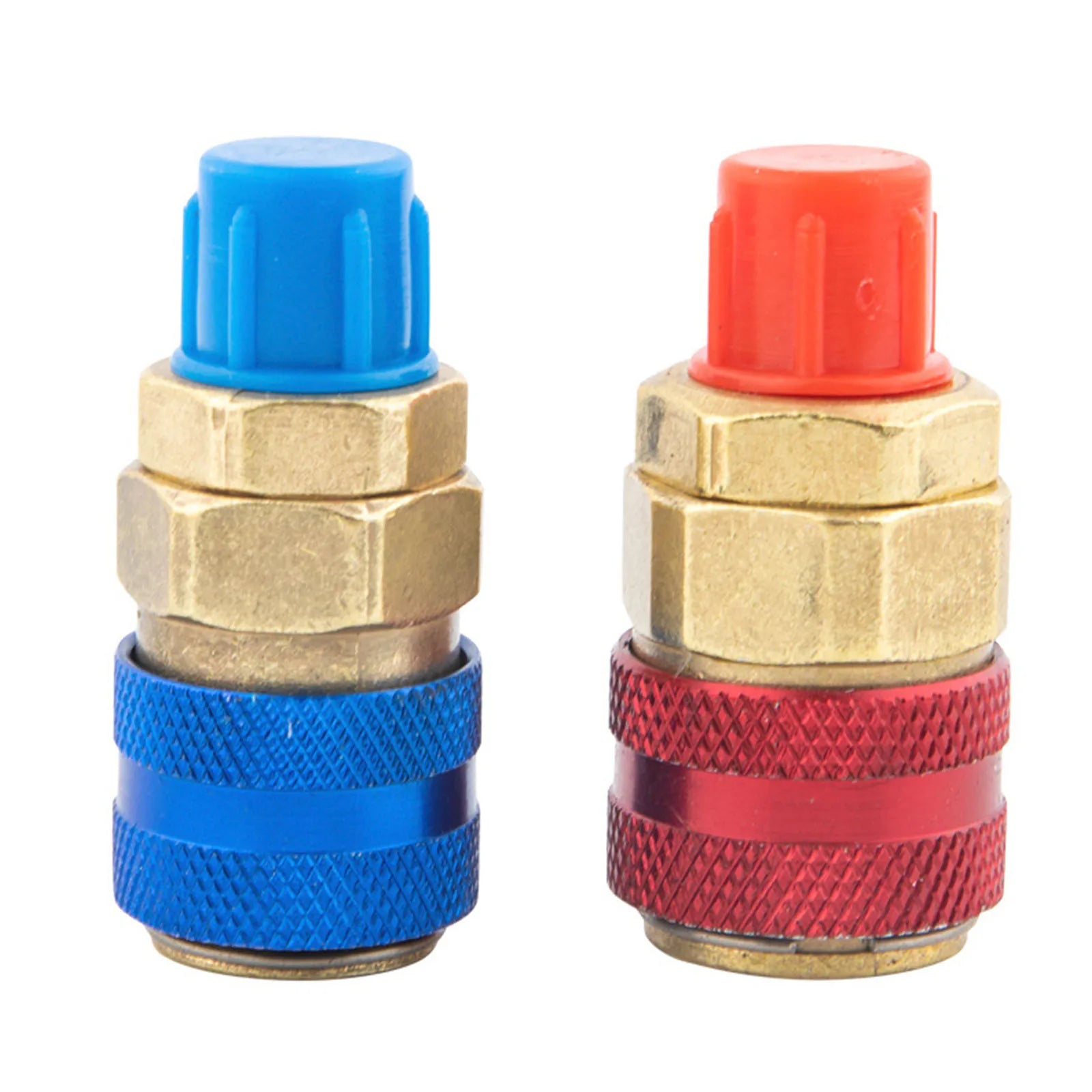 2 Pack R134A Quick Coupler Kit Compatible with Manifold Gauges Refrigerant Quick Coupler Adapter Kit for Car Air Conditioning Peaceful Pleasures Health and Wellness as show