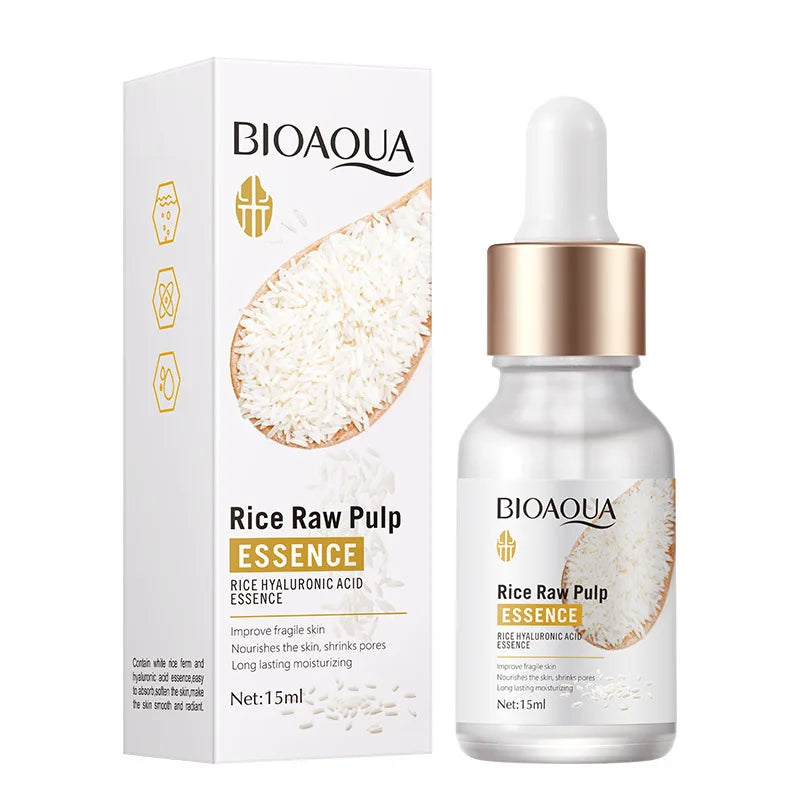BIOAQUA White Rice Brightening Face Cream Moisturizing Essence Firming Eye Cream Skin Care Peaceful Pleasures Health and Wellness Facial Serum-1pcs