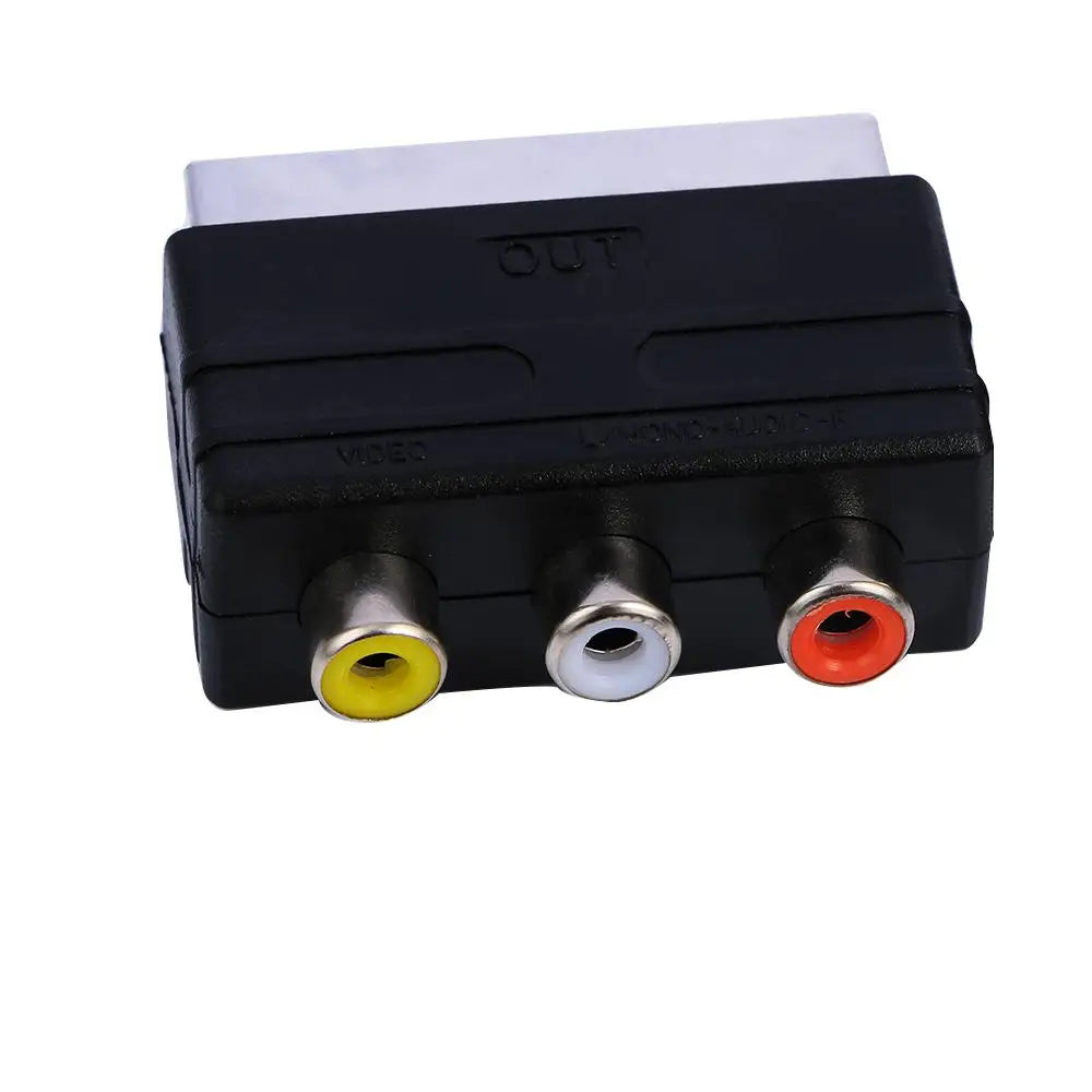 High Quality Hot Male Plug To 3 RCA Female Adapter for TV DVD Adapter Cable Audio Video Accessories SCART Converter Peaceful Pleasures Health and Wellness