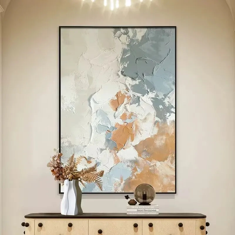 Modern Abstract Thick Oil Painting Handmade On Canvas 3d painting goud Wall Art Poster For Wall Decoration Living Room Entrance Peaceful Pleasures Health and Wellness