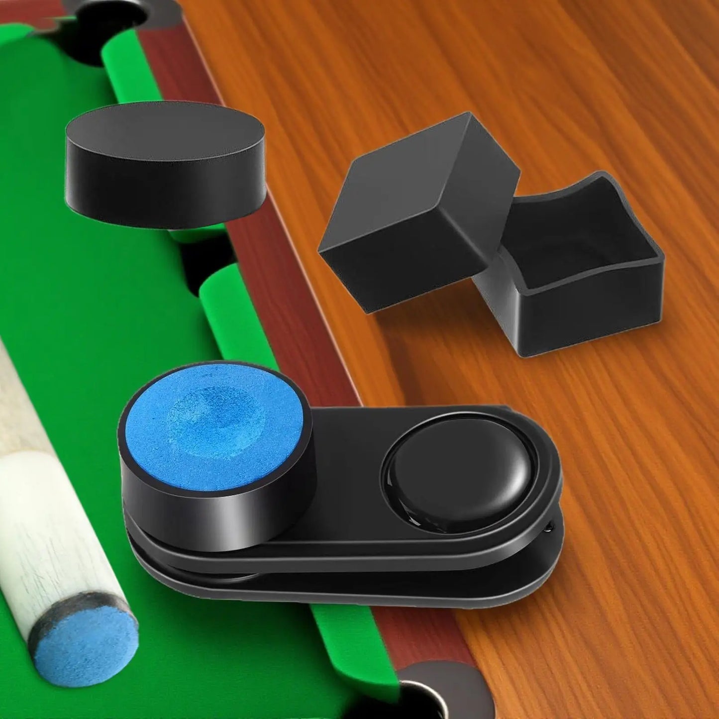 Magnetic Billiard Chalk Holder for Pool Cues, Strong Grip Chalker for Home Bar & Game Room, Billiards Accessory Gift for Players Peaceful Pleasures Health and Wellness