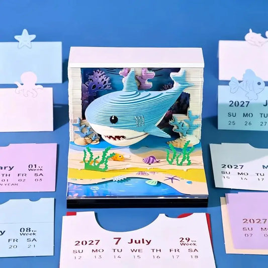 2027 LED Desk Calendar – 3D Tear-Away Paper Art Gift LED Desk Calendar Peaceful Pleasures Health and Wellness Default Title