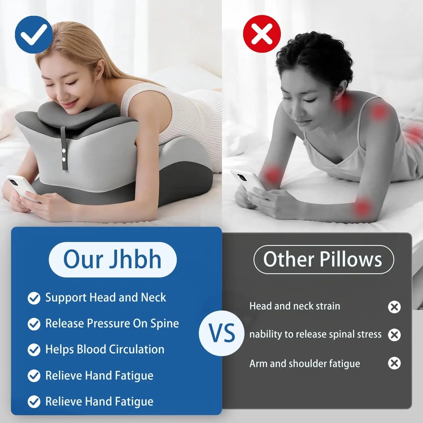 Bed Wedge Pillow for Back Pain Relief & Acid Reflux – Memory Foam Wedge Pillow for Reading in Bed Leg Elevation Peaceful Pleasures Health and Wellness