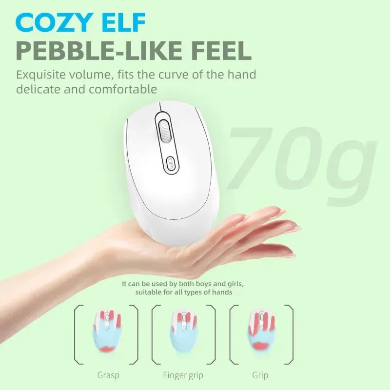 Wireless Mouse Rechargeable Gamer Mouse Dual Modes Bluetooth-compatible 2.4G USB Mute Mice For Laptop Pad Tablet Macbook Mause Peaceful Pleasures Health and Wellness