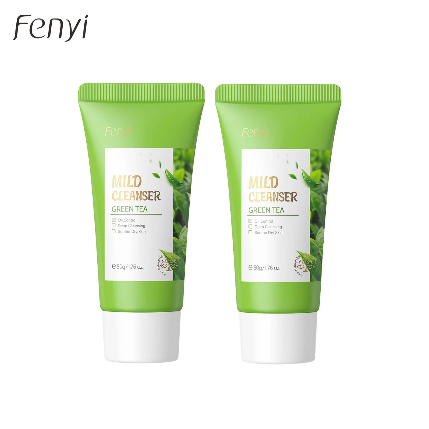 Green Tea Facial Cleanser 50g Skin Deep Cleansing Moisturizing Blackhead Removal Skincare Face Wash Foam Face Cleanser Skin Care Peaceful Pleasures Health and Wellness 2pcs