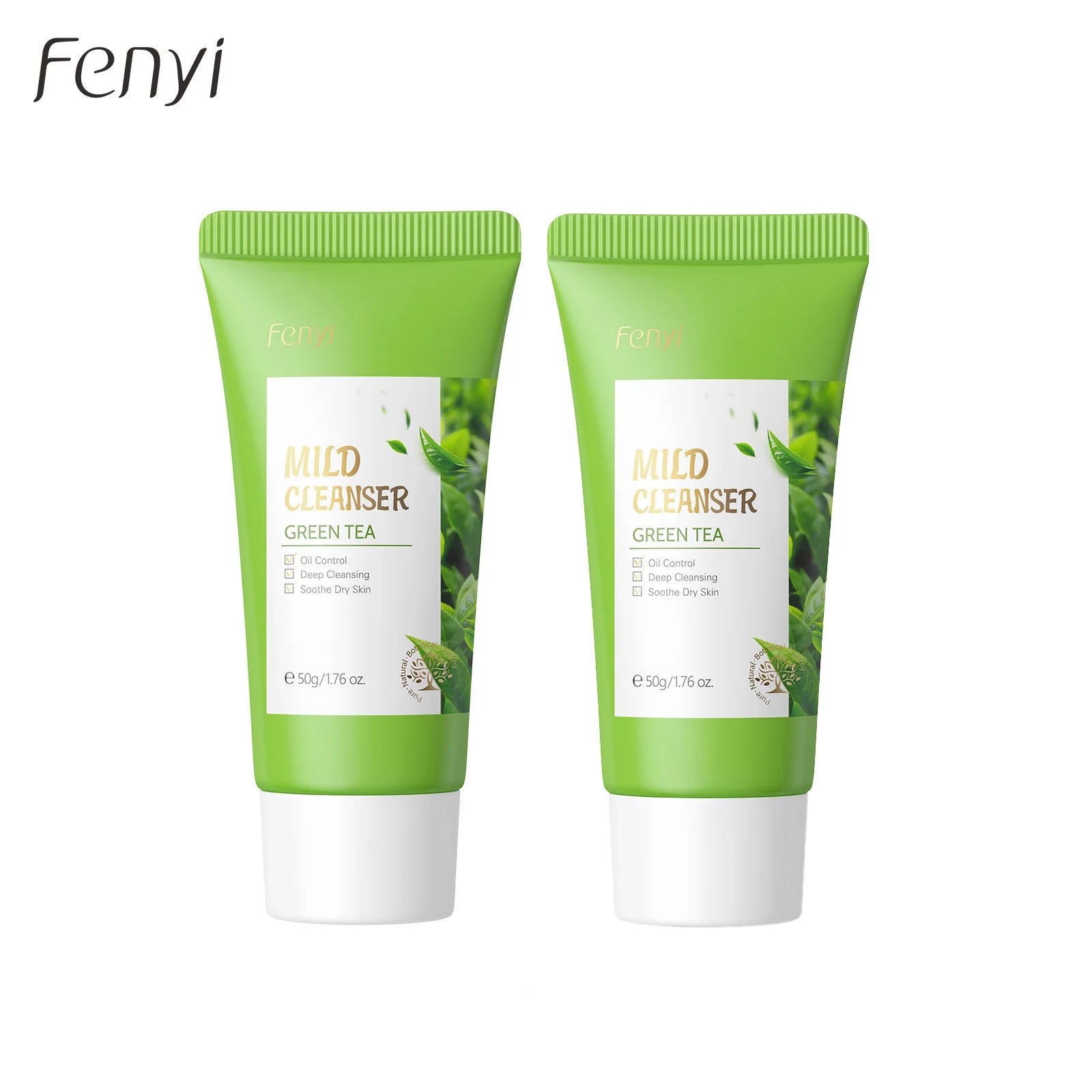Green Tea Facial Cleanser 50g Skin Deep Cleansing Moisturizing Blackhead Removal Skincare Face Wash Foam Face Cleanser Skin Care Peaceful Pleasures Health and Wellness 2pcs