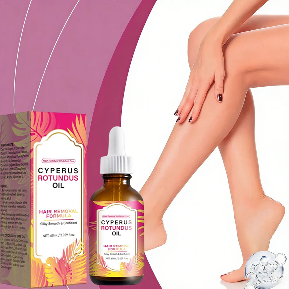 Cyperus Rotundus Oil For Hair Removal Soft Smooth Skin Care Deep Hydration Anti Hair Growth Inhibition After Shave Oil,60ml Peaceful Pleasures Health and Wellness