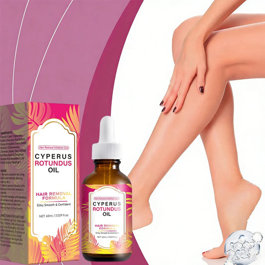 Cyperus Rotundus Oil For Hair Removal Soft Smooth Skin Care Deep Hydration Anti Hair Growth Inhibition After Shave Oil,60ml Peaceful Pleasures Health and Wellness