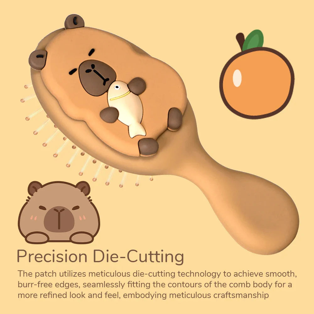 Capybara Hair Brush – Detangling & Scalp Massage Tool