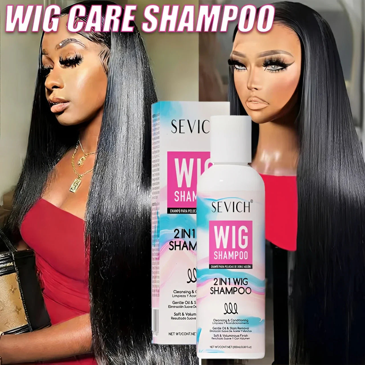 Sevich 2-in-1 Wig Shampoo & Conditioner with Coconut Oil