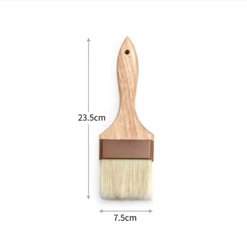 Wooden Handle Bristle Pastry & BBQ Basting Brush | Flat Baking
