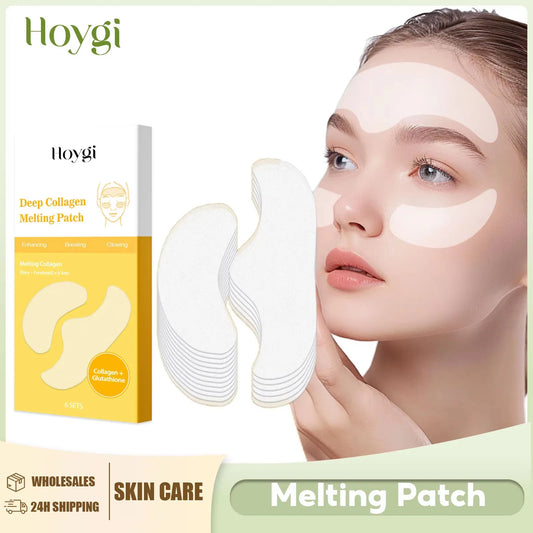 HOYGI Collagen Protein Patche Film Water Soluble Soluble Absorbable for Forehead Eye Area Moisturizing Essence Patch Face Care Peaceful Pleasures Health and Wellness