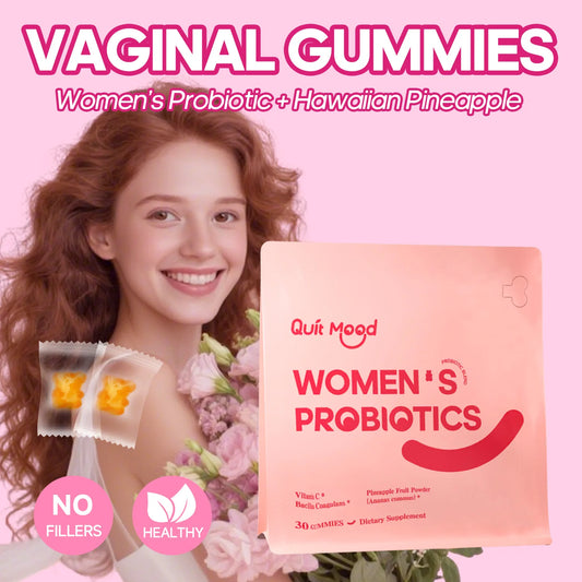 Quitmood Feminine Balance Gummies - Hawaiian Pineapple - Women's Probiotics- ph Balance - Individual Package - 30 Gummies Peaceful Pleasures Health and Wellness