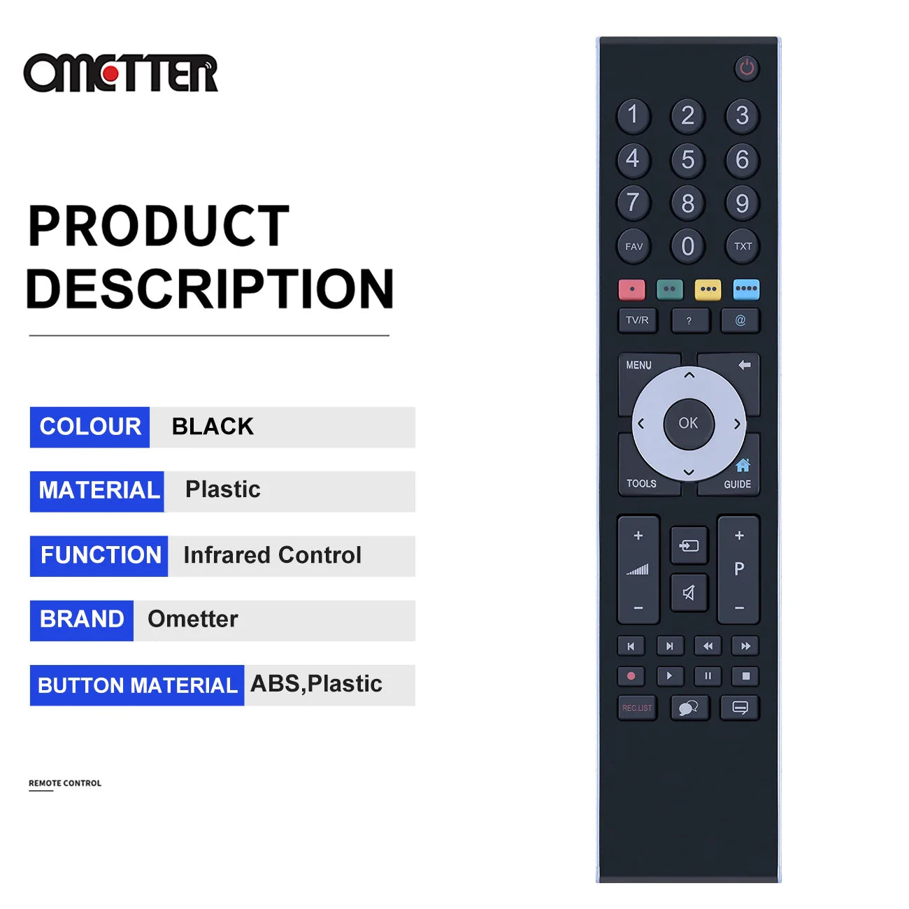 TP7187R Grundig Smart TV Replacement Remote Control