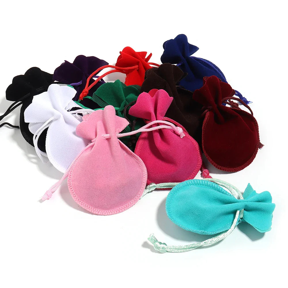 10-Pack Gourd Velvet Drawstring Jewelry Pouches | Gift Bags