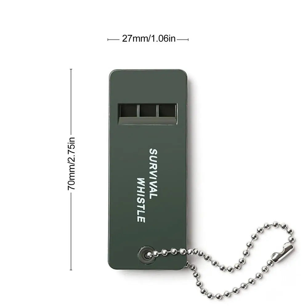 3-Frequency High Decibel Survival Whistle | Camping & Hiking Survival Whistle Peaceful Pleasures Health and Wellness Army Green