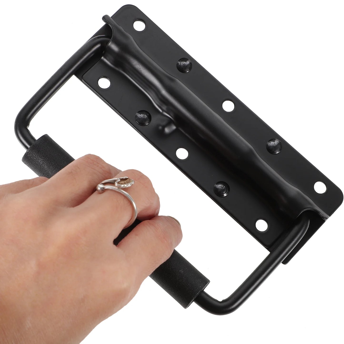 2Pcs Heavy Duty Metal Tool Box Handle Spring Loaded Carry Handle Pull Handle For Chest Case Handles Cabinet Pulls Replacement Peaceful Pleasures Health and Wellness Black 12.4x8.2cm