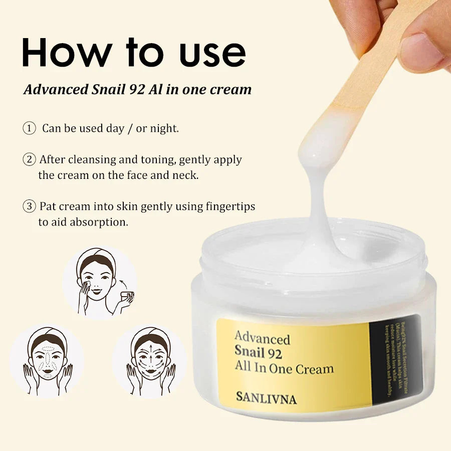 SANENDI Snail Mucin 96% Facial Essence & Cleanser | Moisturizing