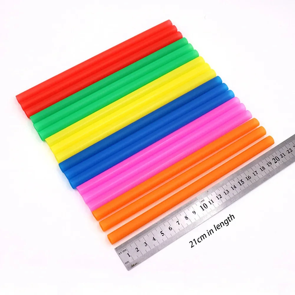 100-Pack 11mm Boba Milkshake Straws – Extra Wide PP Straws
