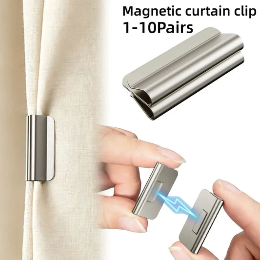 Magnetic Curtain Clips – Block Light, No Tools (1–10 Pairs)