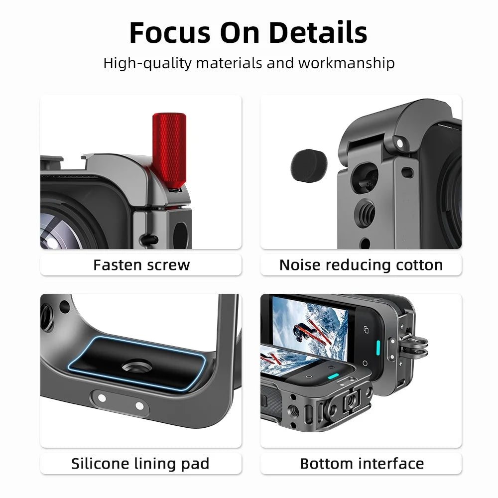 Suitable For Insta 360 X5 Protective Case X5 Camera Multifunctional Expansion Protection Metal Frame Peaceful Pleasures Health and Wellness