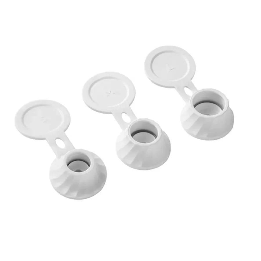 Bottle Emptying Caps, 3/6pcs Adapters Transfer Connector, 3 Sizes Inverted Caps Flipping Bottle, Inverted bottle cap Get Every D Peaceful Pleasures Health and Wellness white-3PCS
