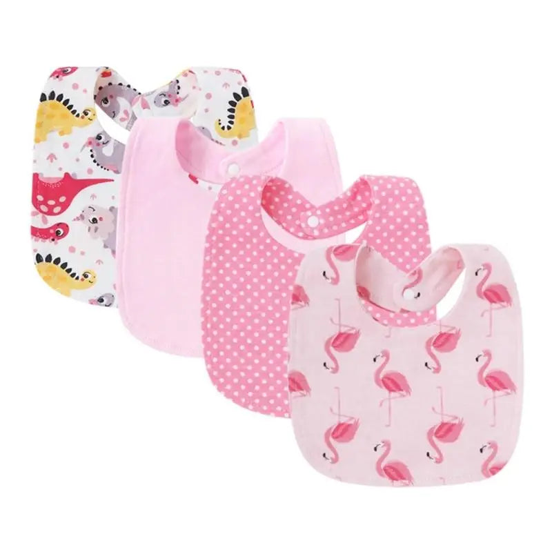 Baby Bandana Bibs 4-Pack | Soft Cotton Drool & Teething Bibs
