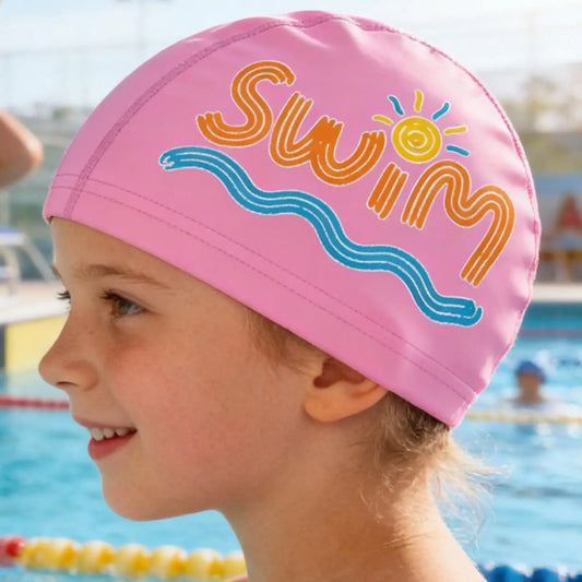 Kids Cartoon Silicone Swim Cap | Waterproof Ear Protection Ages 3–15 Kids Swim Cap Oasis Select