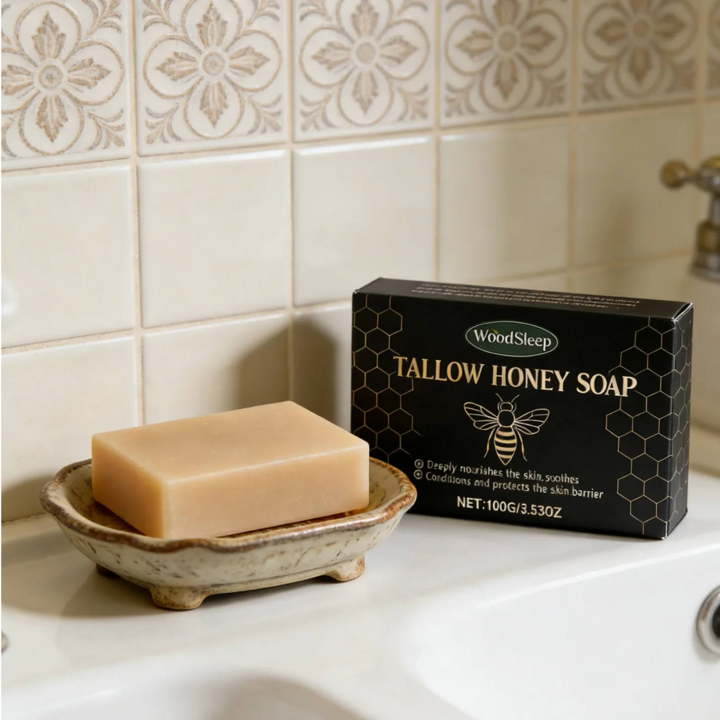 Woodsleep Tallow Honey Soap – Nourishing Moisturizing Bar