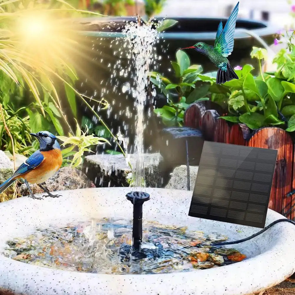 Floating Solar Water Fountain for Bird Bath, Outdoor Garden Courtyard Pond Decorative Floating Fountain Water Feature Peaceful Pleasures Health and Wellness