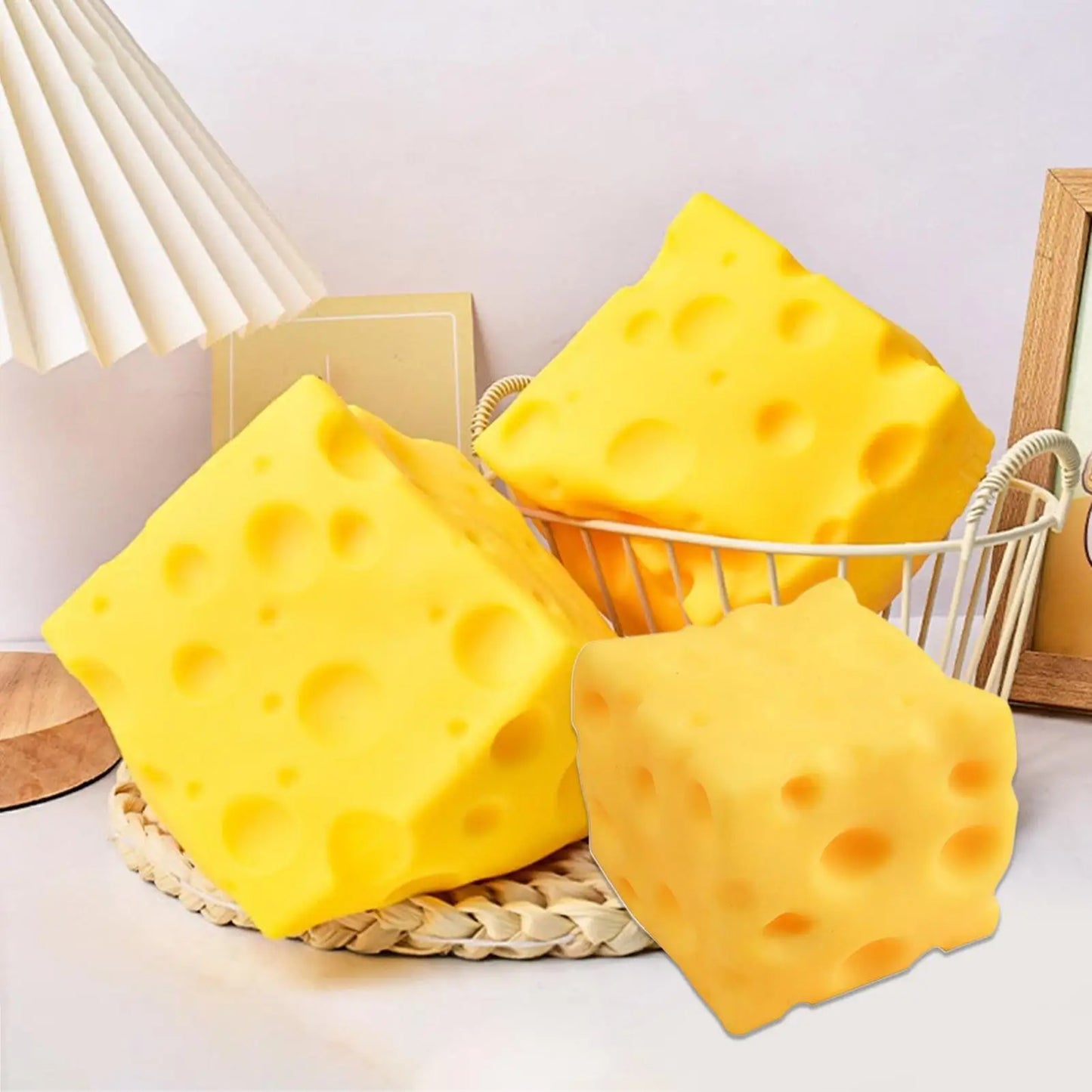 Squishy Cheese Cube Fidget Toy – Slow Rebound Sensory Squeeze