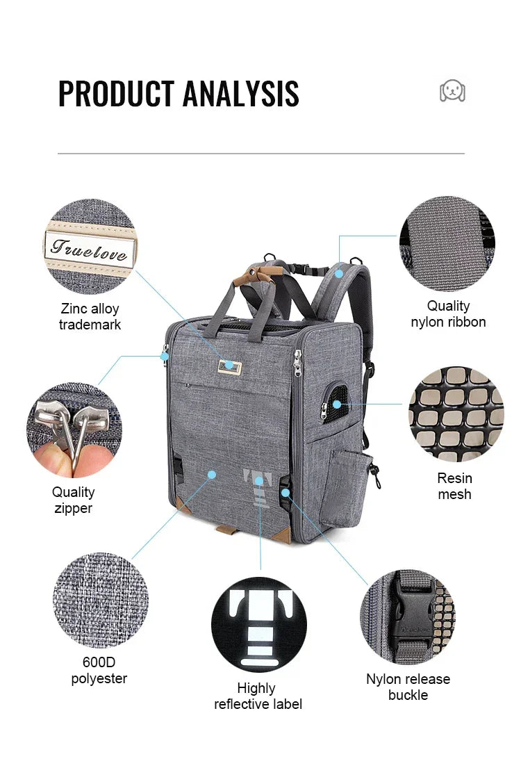 Truelove Breathable Pet Travel Carrier Bag TLX2171 Peaceful Pleasures Health and Wellness