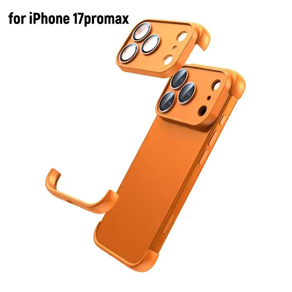 Frameless Not Case Corner Pad TPU Bumper For iPhone 17 Air 17Pro 17 Pro Max Camera Lens Protection Bumper Accessories Peaceful Pleasures Health and Wellness orange 17 pro max