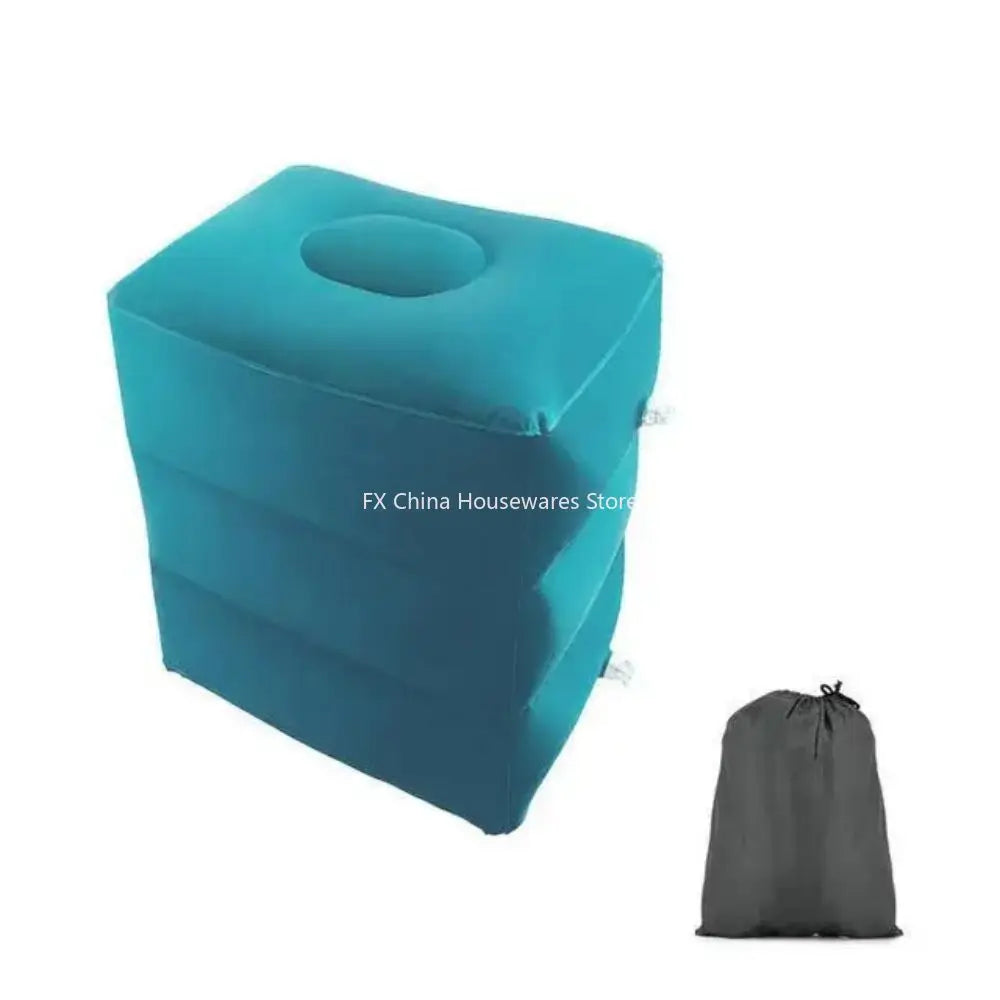 1pc Inflatable Foot Rest Pillow For Travel Portable Adjustable Three Layers Height Stool For Foot Rest Leg Cushion Pillow Peaceful Pleasures Health and Wellness