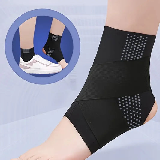 1PC Pressure Strap For Ankle Protection Compression Ankle Brace For Women & Men Black Anti Slip Straps Fasciitis & Injuries Peaceful Pleasures Health and Wellness