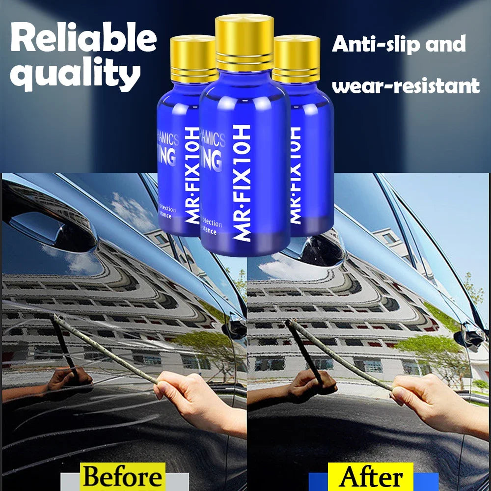 3PCS 10H Ceramic Coating Polishing Wax Super Hydrophobic Paint Care Durability Anti-Corrosion Plated Crystal Car Liquid Glass Peaceful Pleasures Health and Wellness